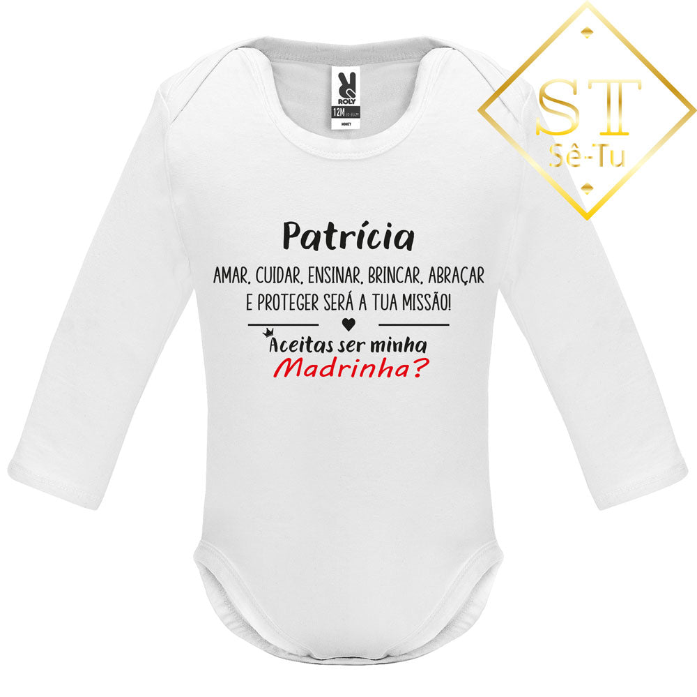 Body Aceitas ser Madrinha/Padrinho